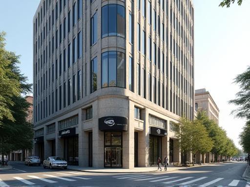 Exterior view of Stellar Vision S.p.A. office building in Milan